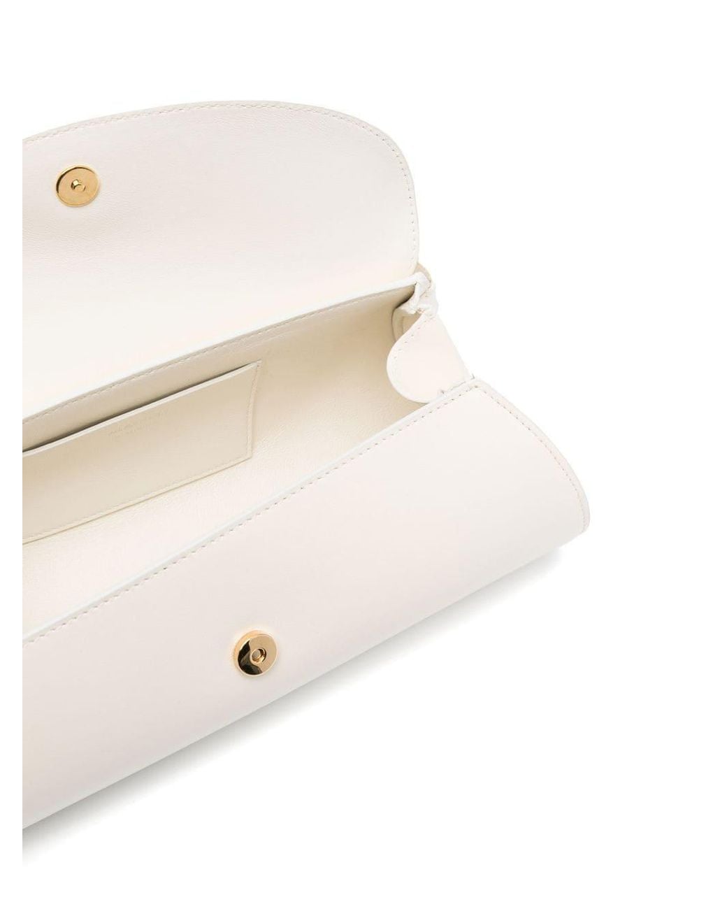 Jil Sander White Cannolo Small Leather Shoulder Bag