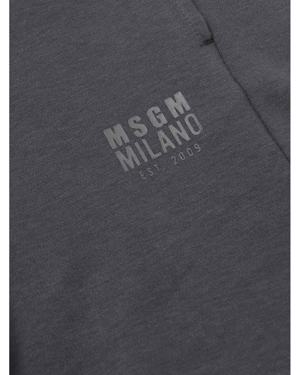 MSGM Gray Interlock Pants