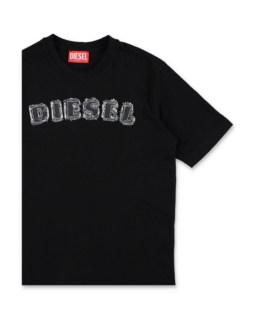 DIESEL Black Boys' 100% Cotton T-Shirt