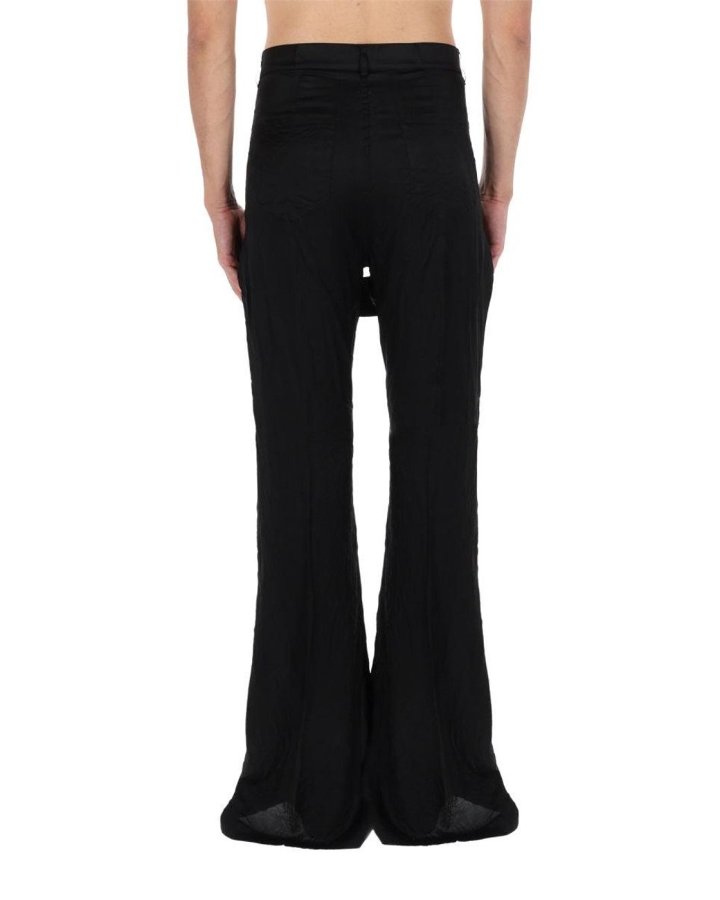 Rick Owens Black Pantalone "megastrapped Bolans" for men