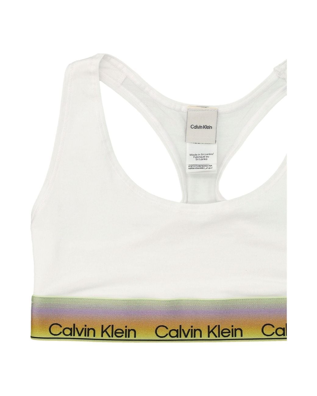 Calvin Klein White Logo Band Bralette