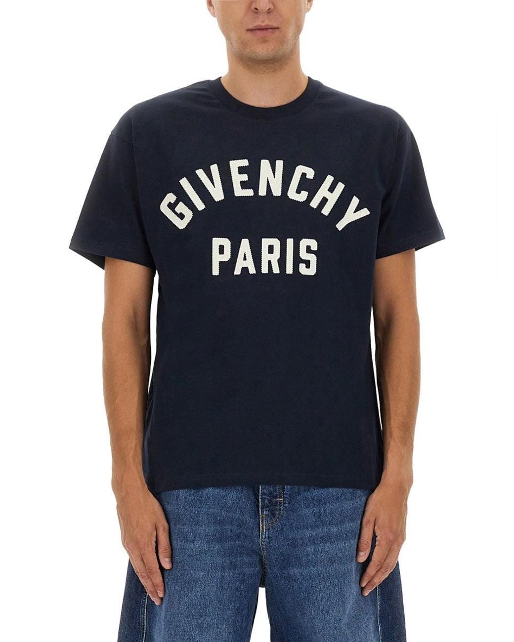 Givenchy Blue T Shirt With Logo