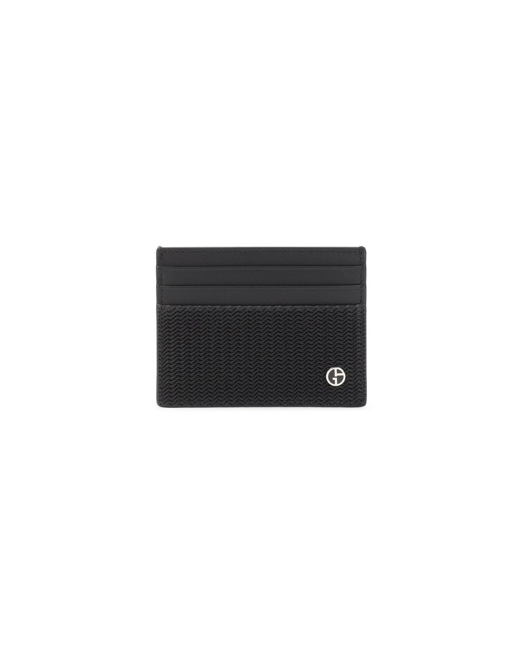 Giorgio Armani Black Card Holder for men
