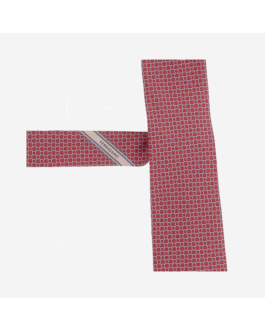 Ferragamo Pink Silk Tie Ties & Bow for men