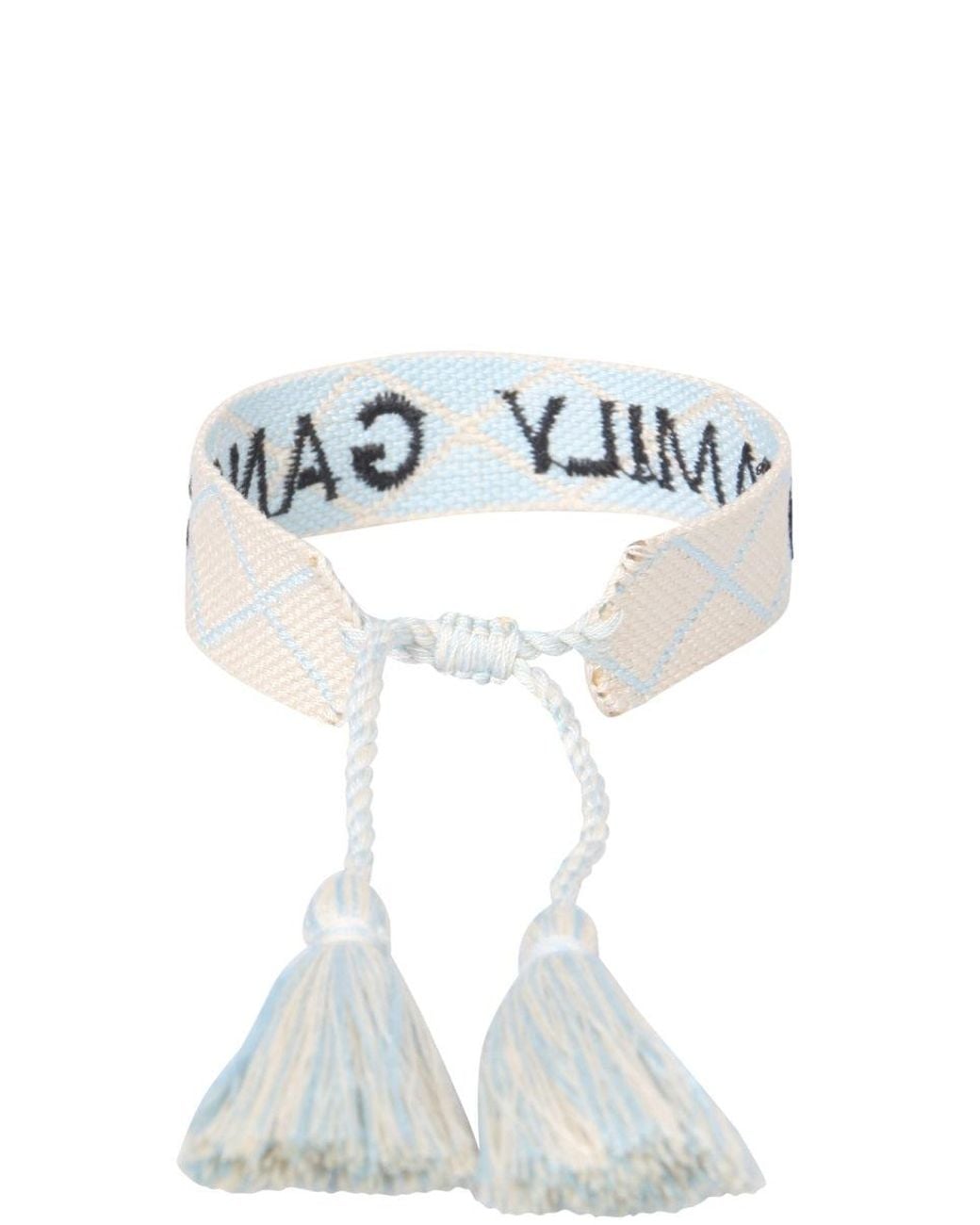 LABEL K White Braided Fabric Bracelet