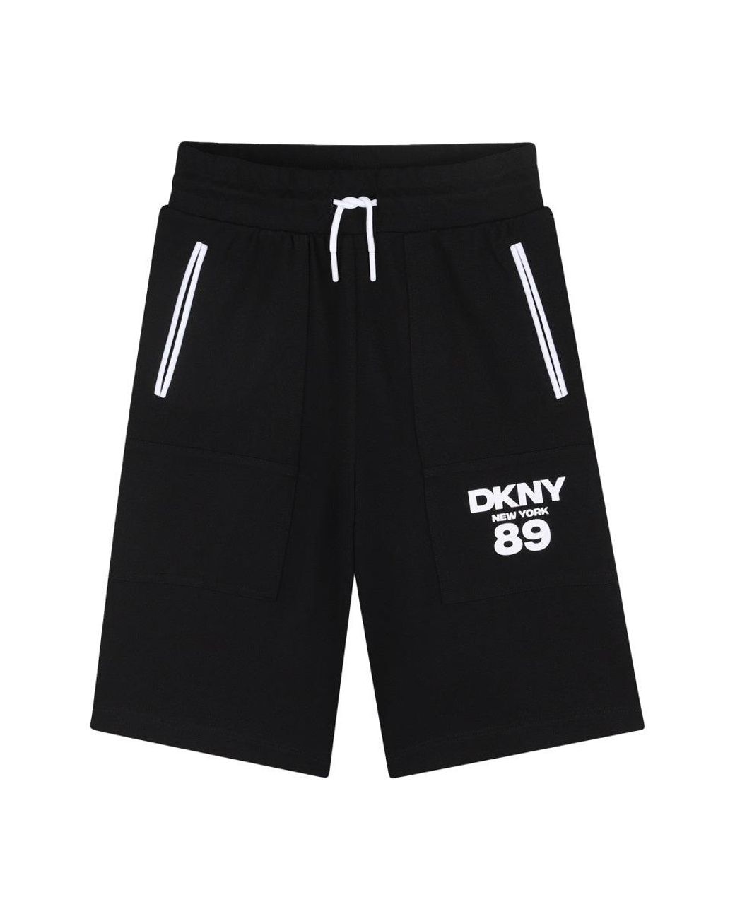 DKNY Black Bermuda Con Logo