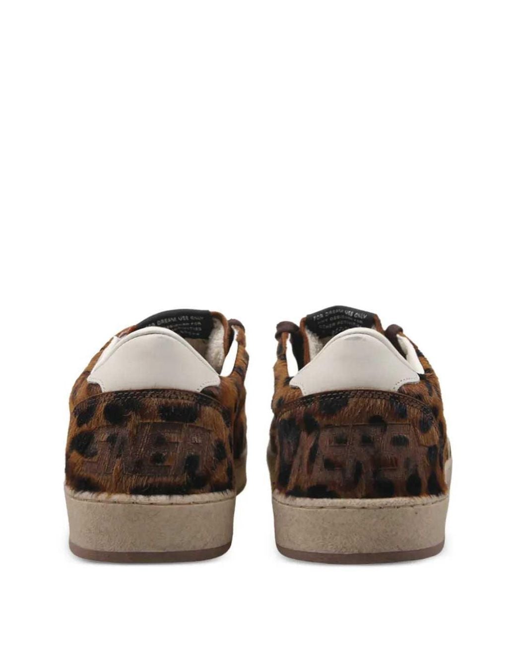 Golden Goose Deluxe Brand Brown Leopard Print Ball Star Sneakers
