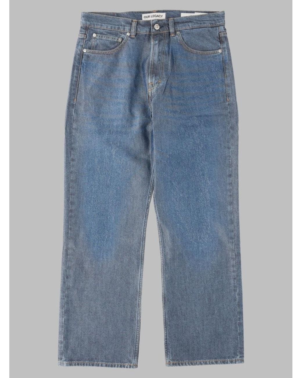 Our Legacy Blue Relaxed Fit Denim Trousers for men