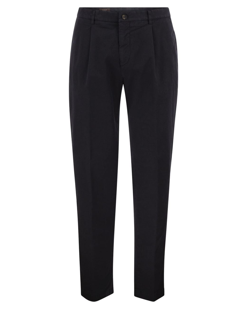 Peserico Blue Stretch Cotton Chino Trousers for men