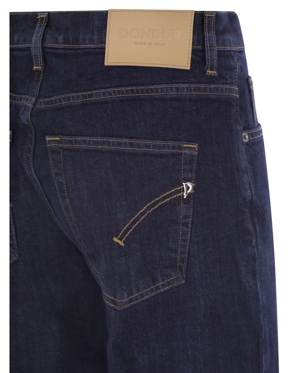 Dondup Blue Jacklyn Wide Leg Stretch Denim Jeans