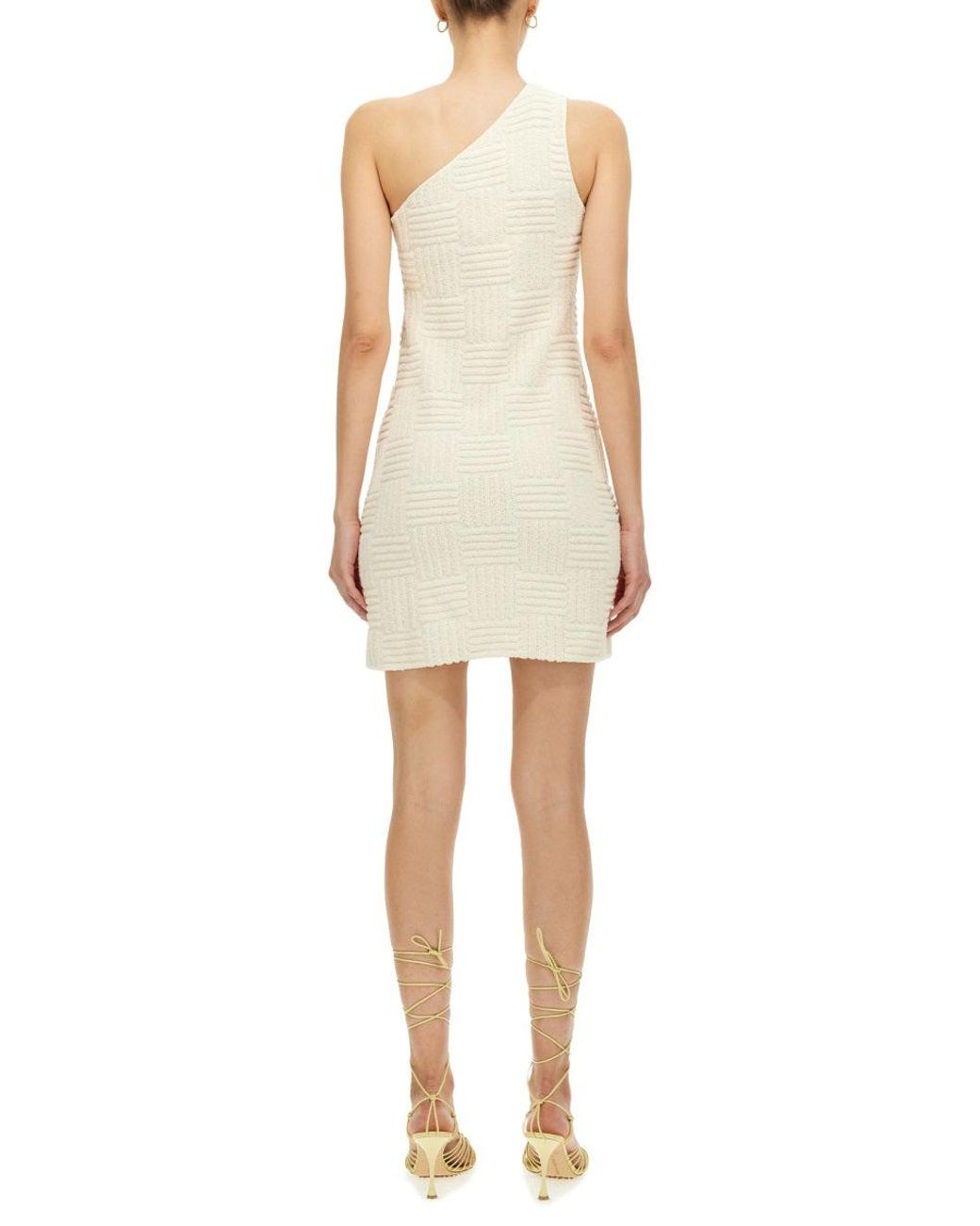Bottega Veneta Natural Jacquard Woven Pattern Terry Dress