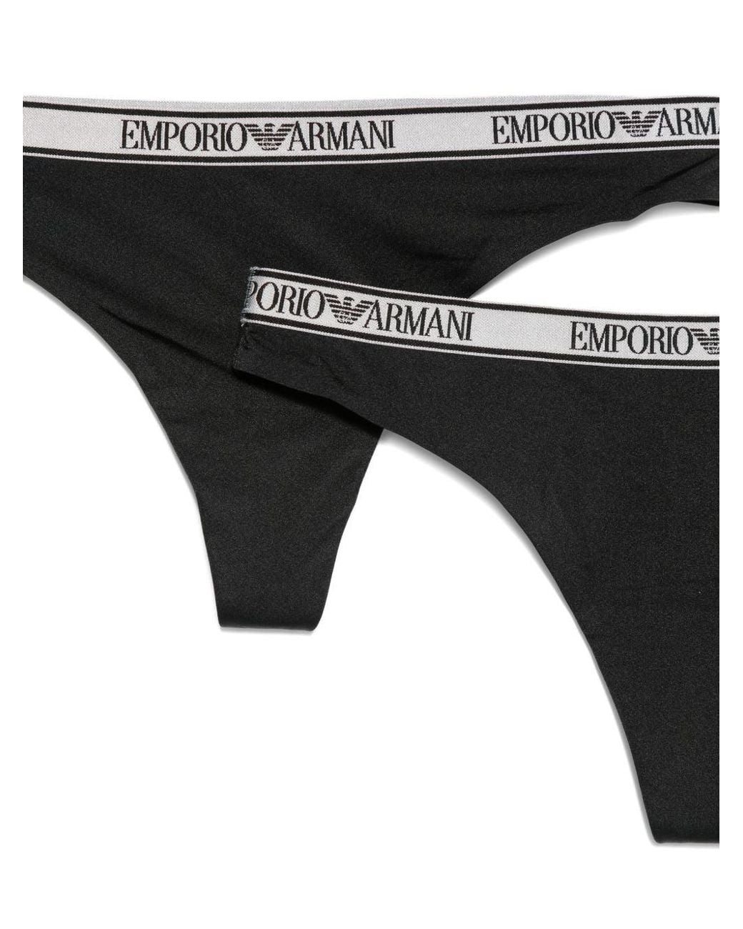 Emporio Armani Black Cotton Spandex Underwear