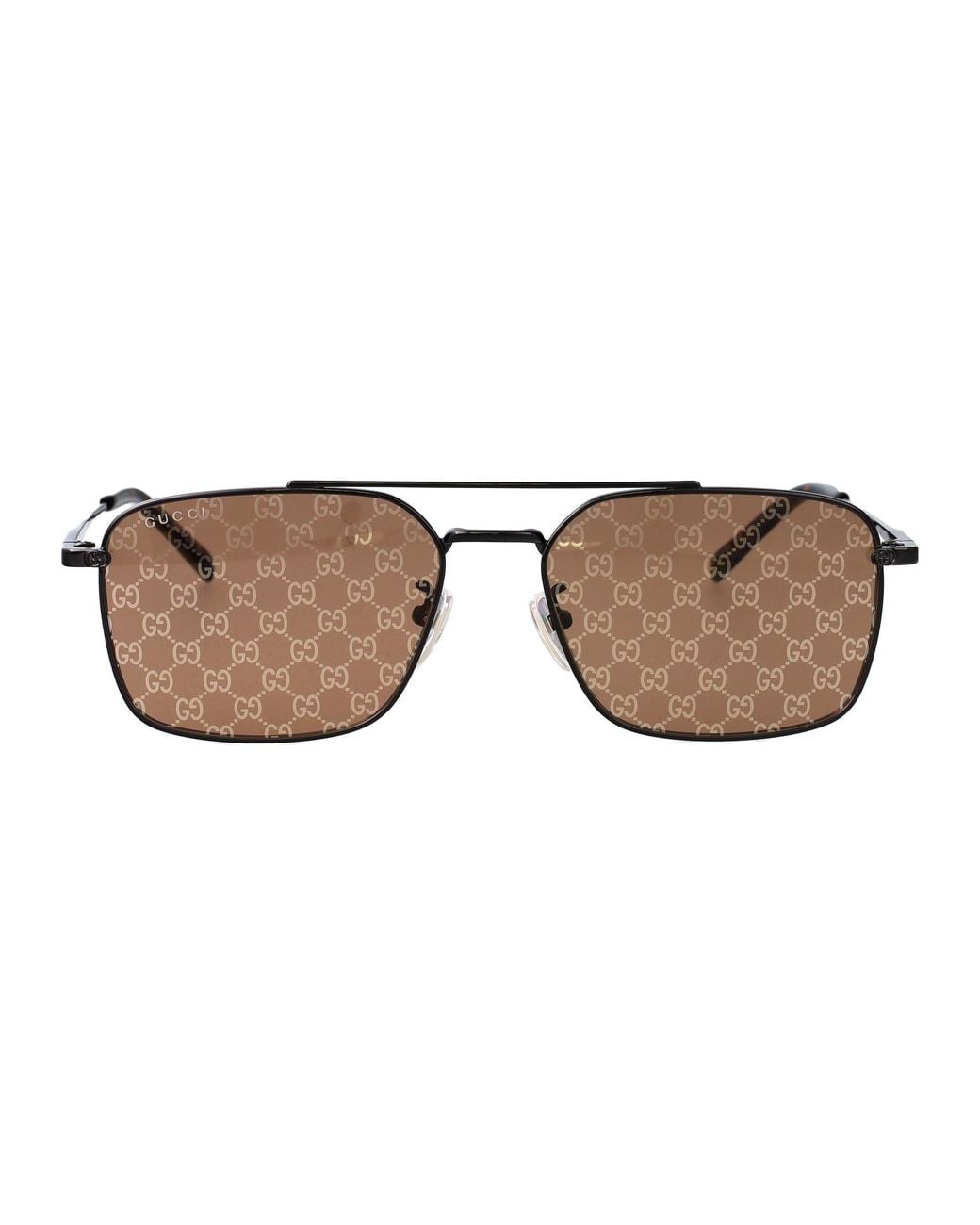 Gucci Brown Gg1957Sa Linea Institutional Logo Sunglasses for men