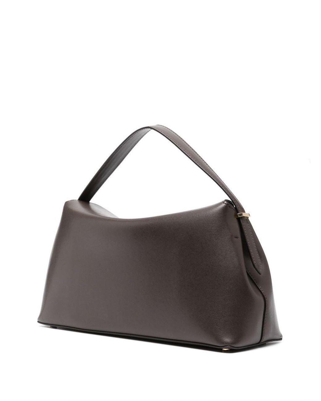 Totême Brown T-Lock Leather Handbag