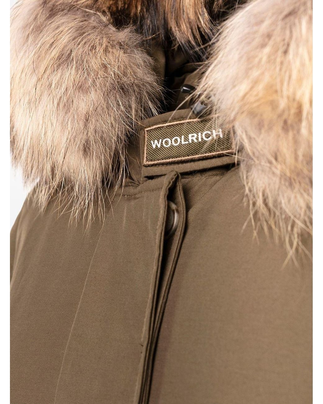 Woolrich Brown Arctic Raccoon Parka Coat
