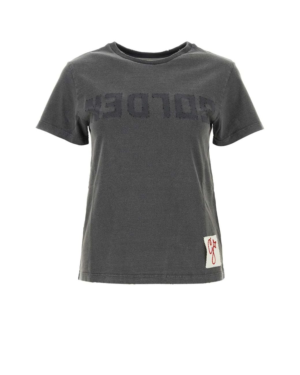 Golden Goose Deluxe Brand Black Deluxe Brand Anthracite Cotton Doris T Shirt