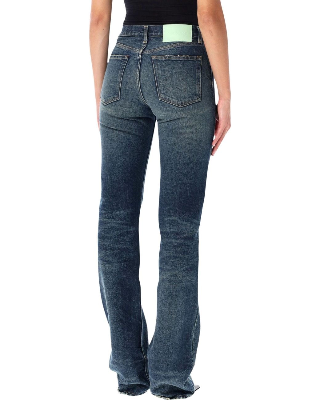 Haikure Blue High-Rise Flared Jeans