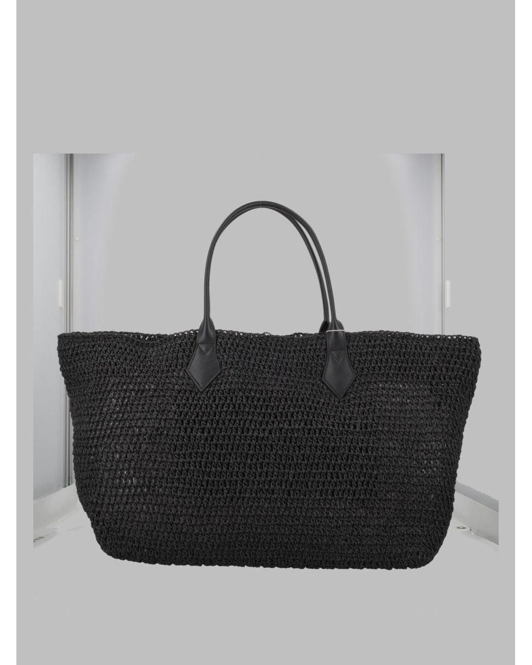 Vivienne Westwood Gray Woven Straw Tote Bag
