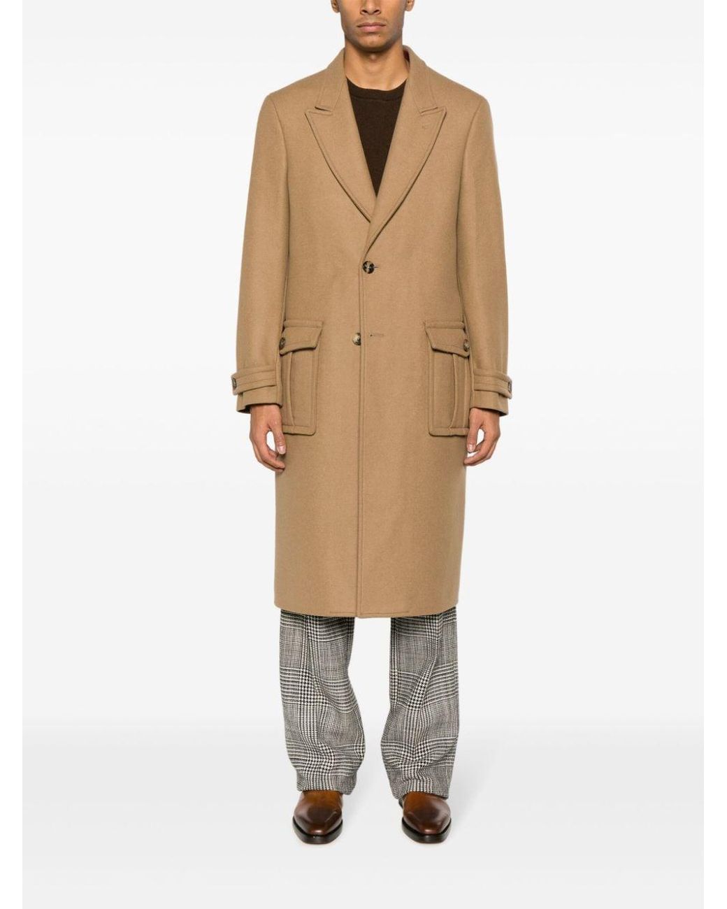 Etro Natural Wool Coat for men