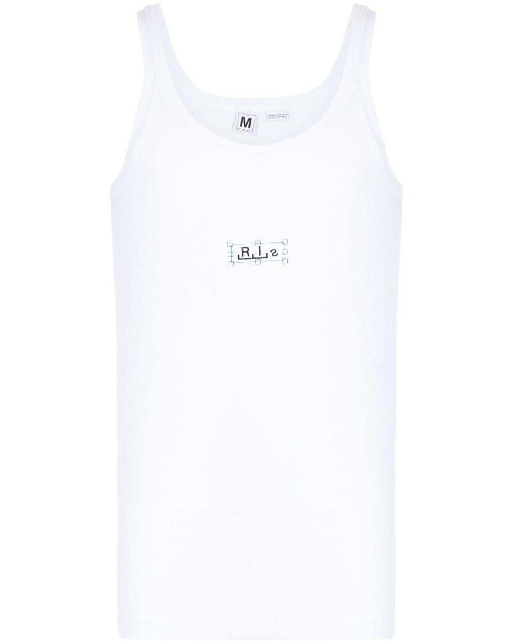 Random Identities White Logo Rib Tanktop
