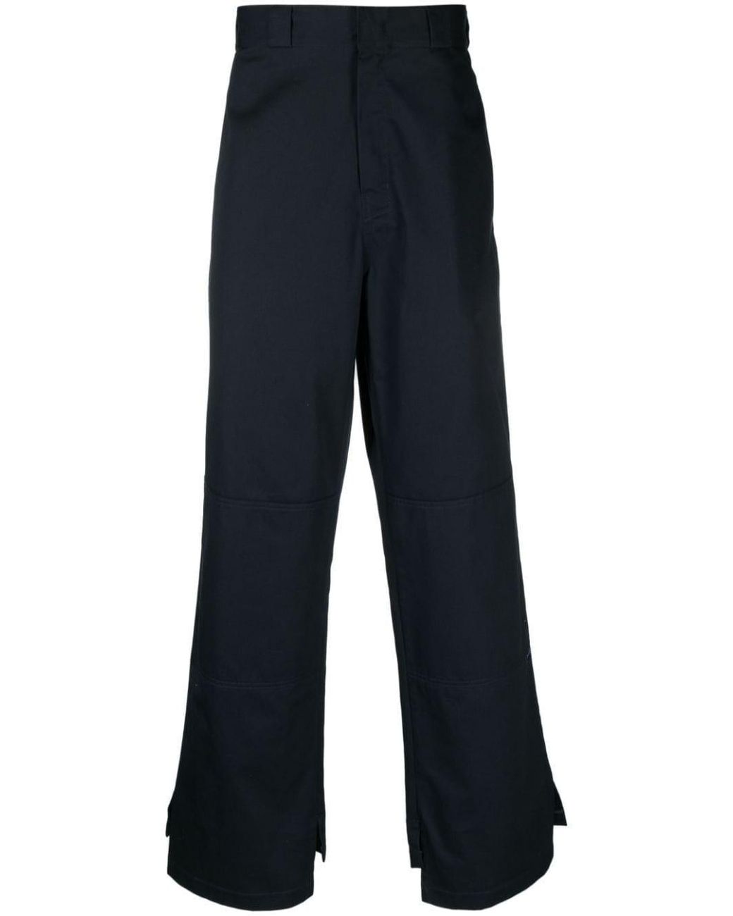 Palm Angels Blue Cotton Trousers for men
