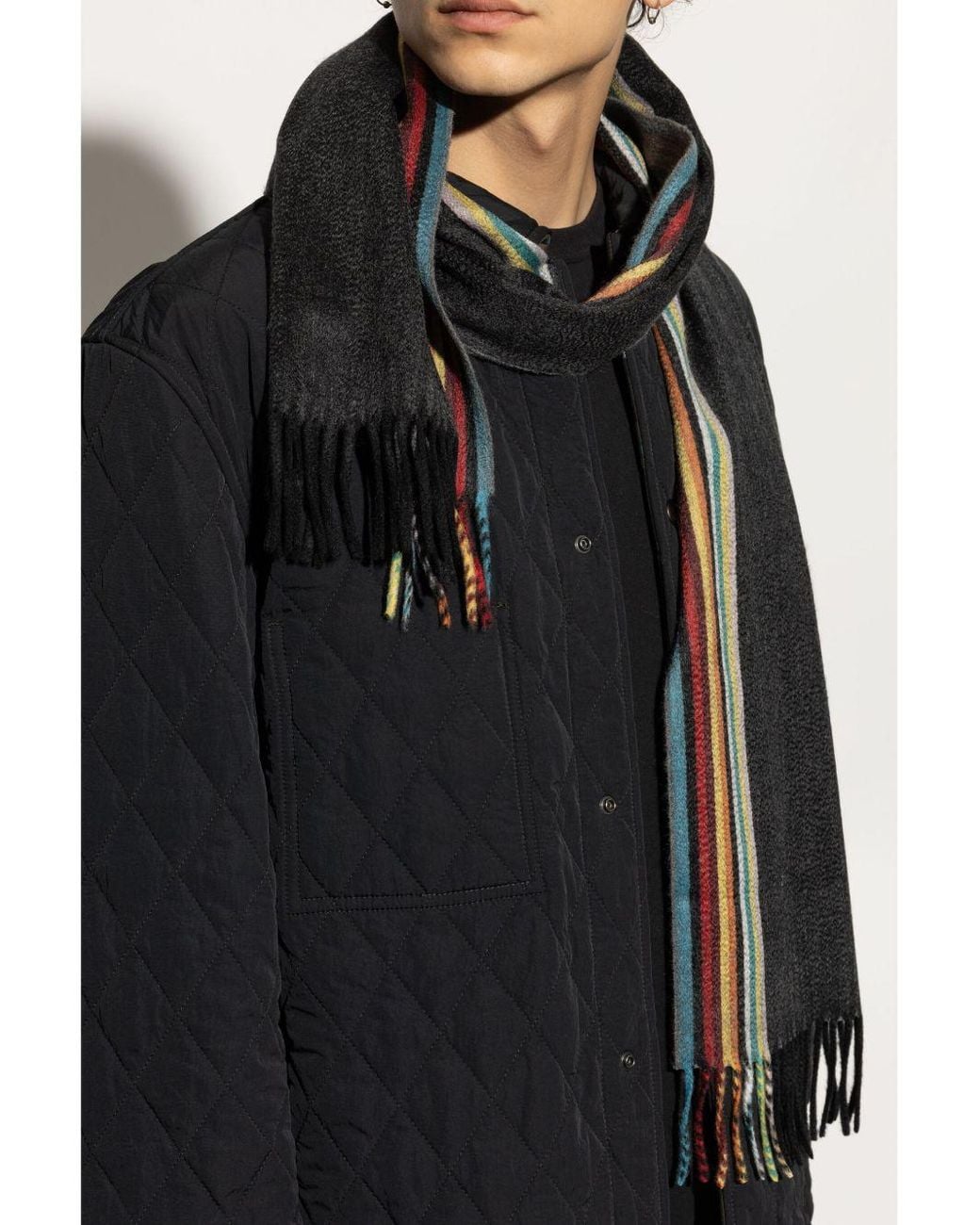Bufanda de cachemir de Paul Smith de color Black