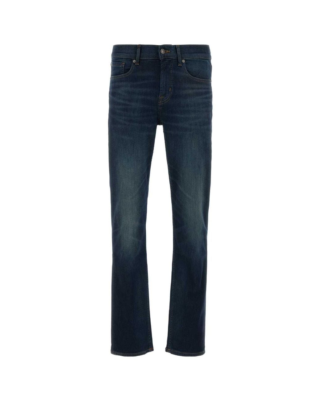 7 For All Mankind Blue Stretch Denim Jeans for men