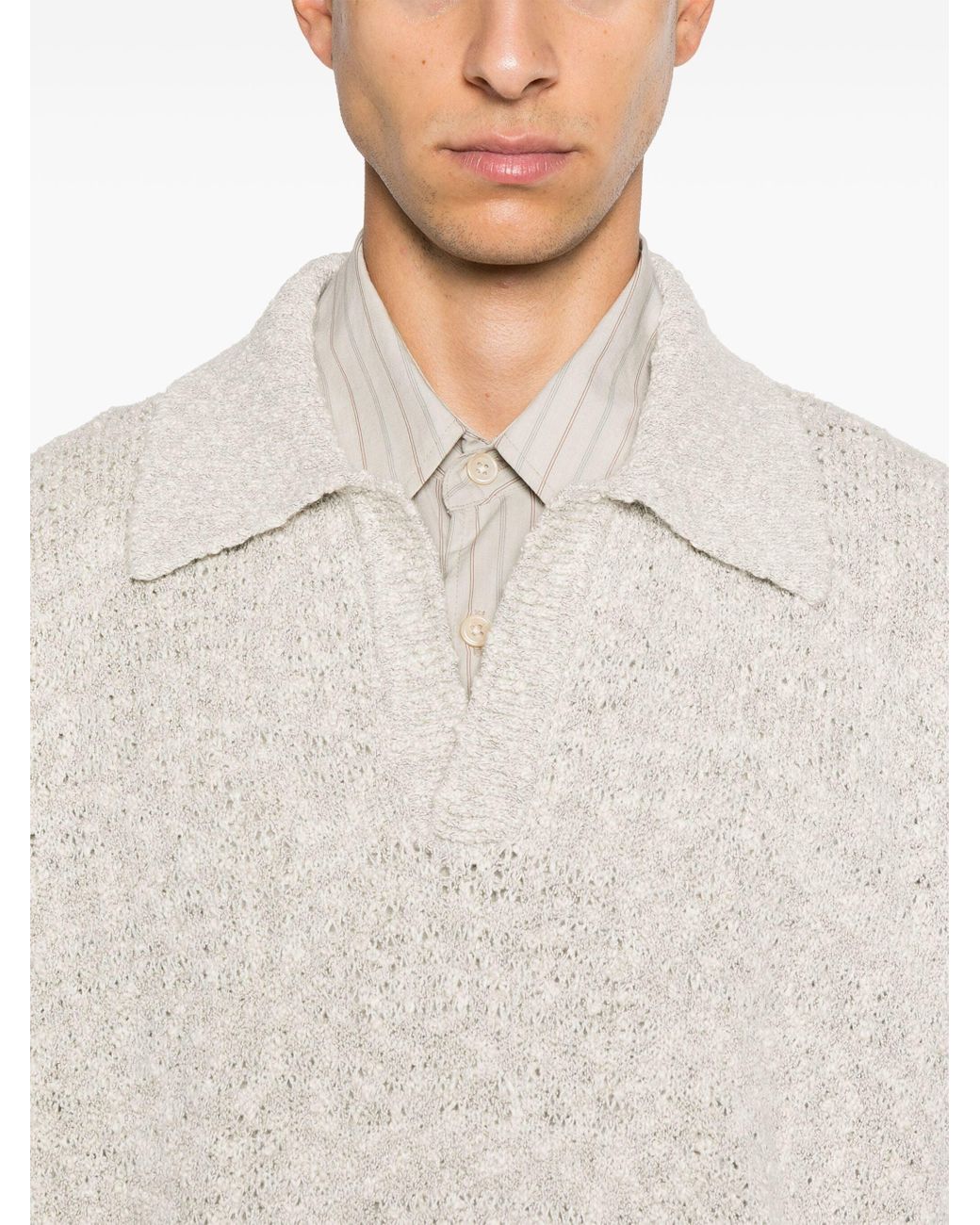 Paura Fürchte Indien Polo Pullover in White für Herren