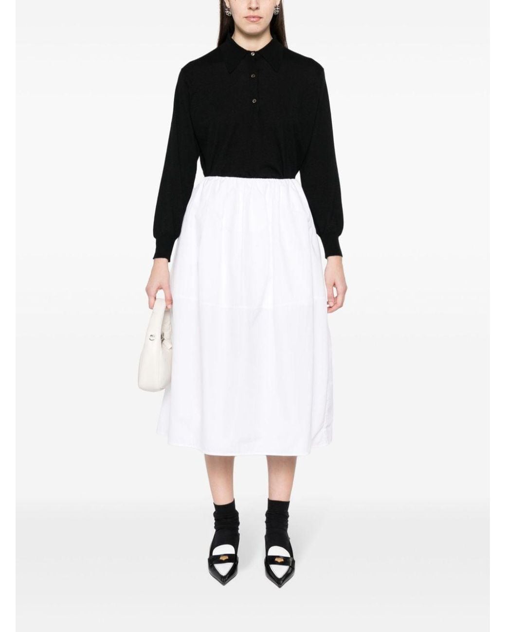Prada Black Maglia Polo Maniche Lunghe
