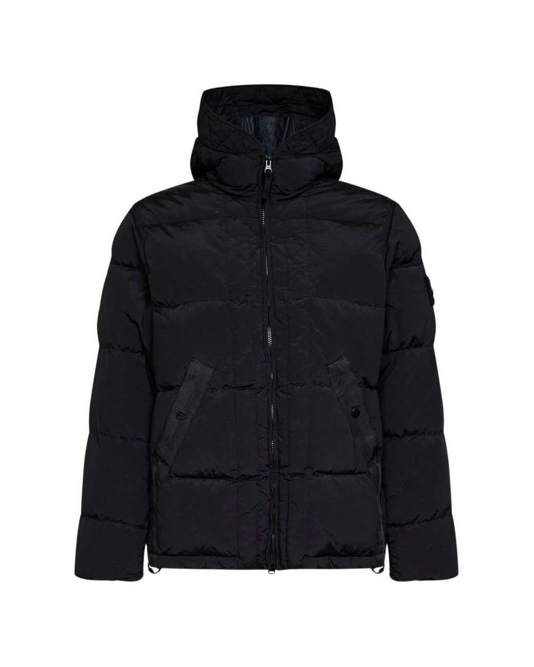 Stone Island Black Nylon Down Jacket