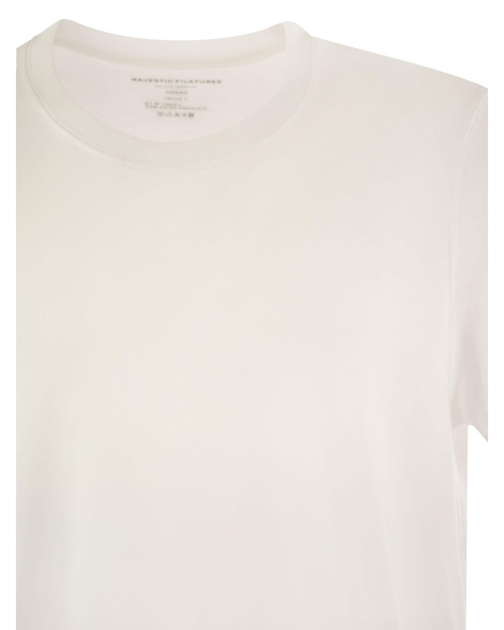 Majestic White Short Sleeved T Shirt for men