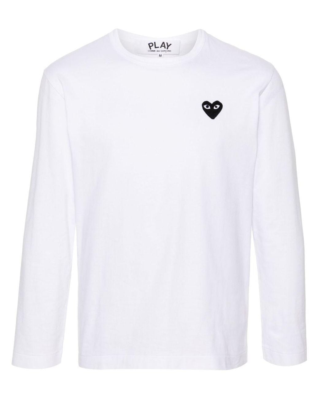 Comme des Garçons White Heart Cotton T Shirt