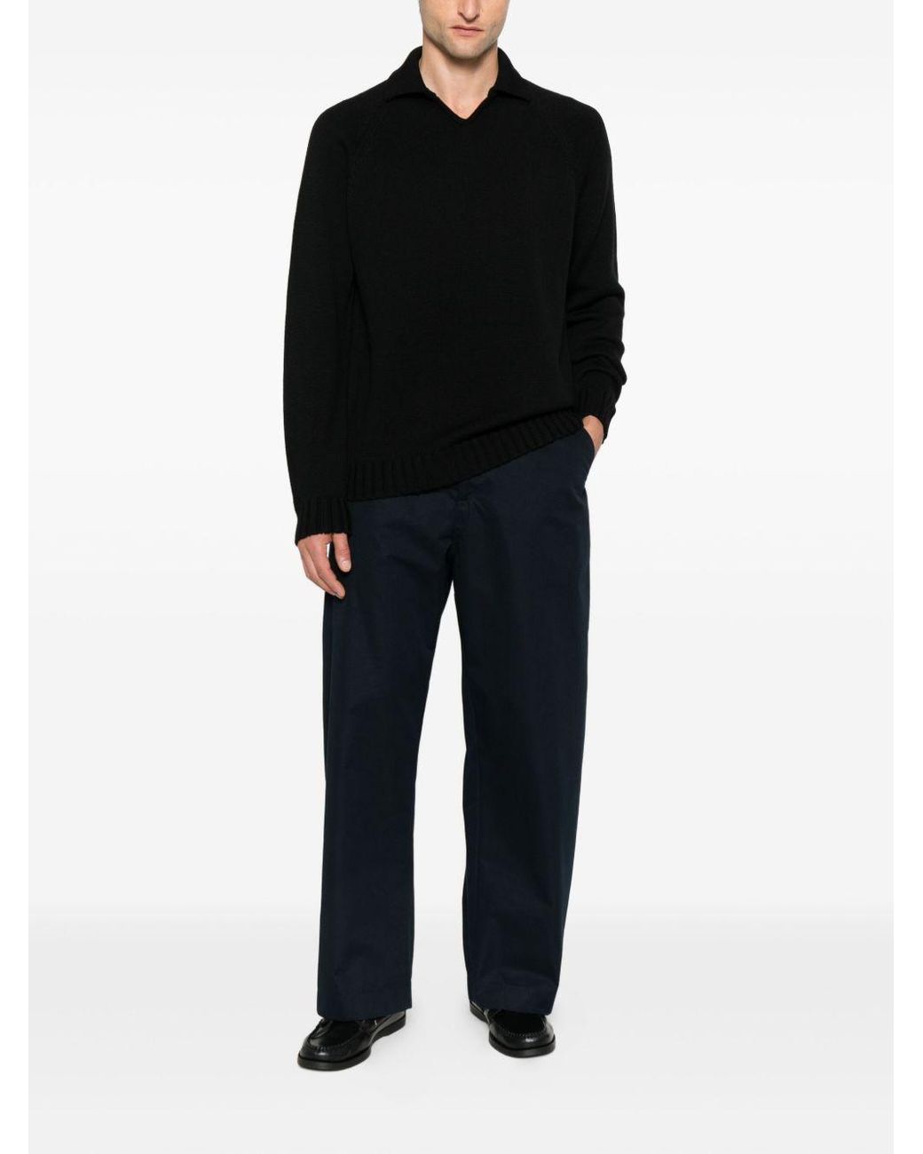 Zanone Black Sweaters for men