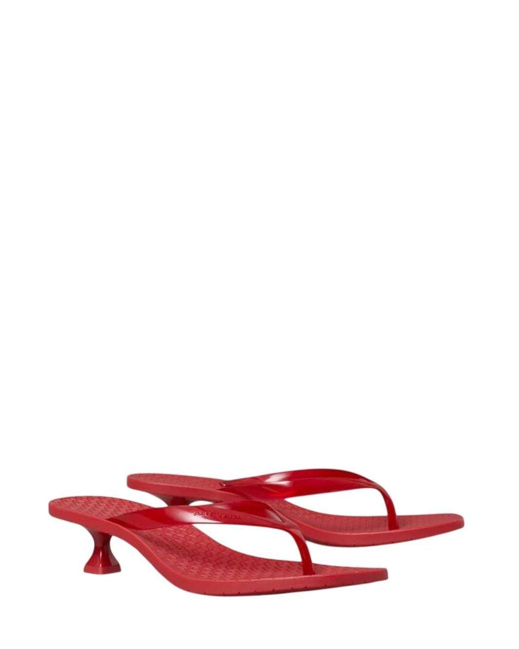 Tory Burch Red Jelly Heel Flip Flop 40Mm