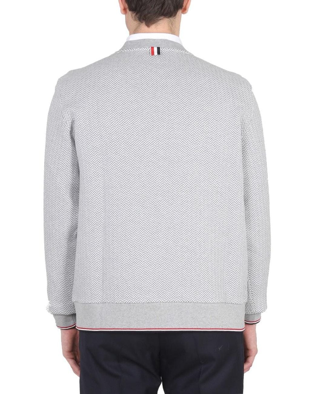 Thom Browne Gray Herringbone Jersey for men