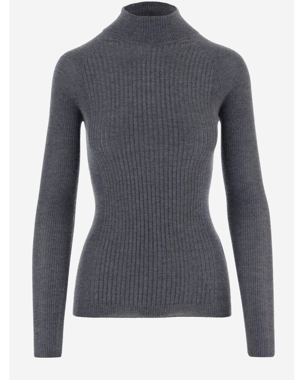 Allude Black Wool Sweater