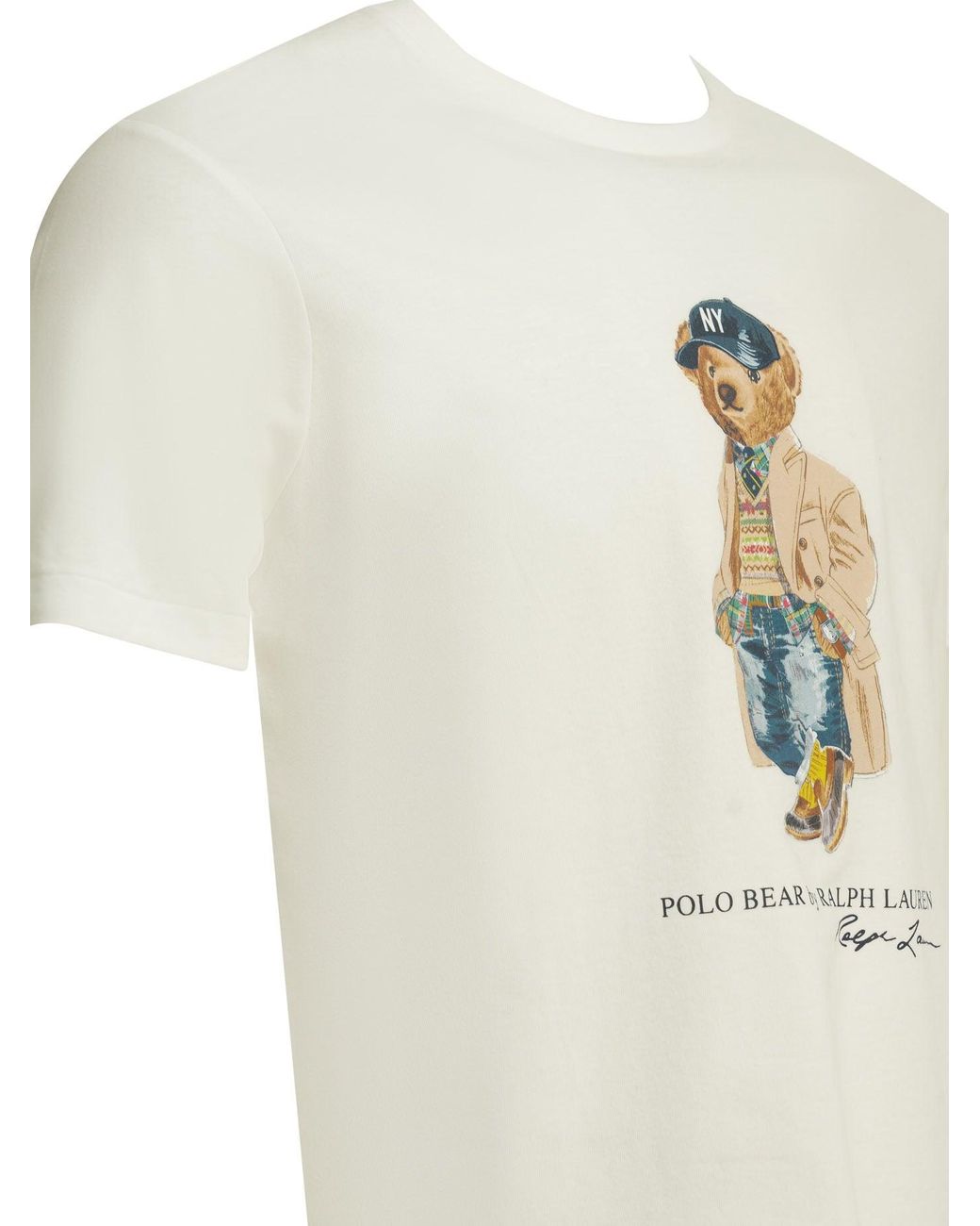 Polo Ralph Lauren White "Polo Bear" Crew Neck T Shirt