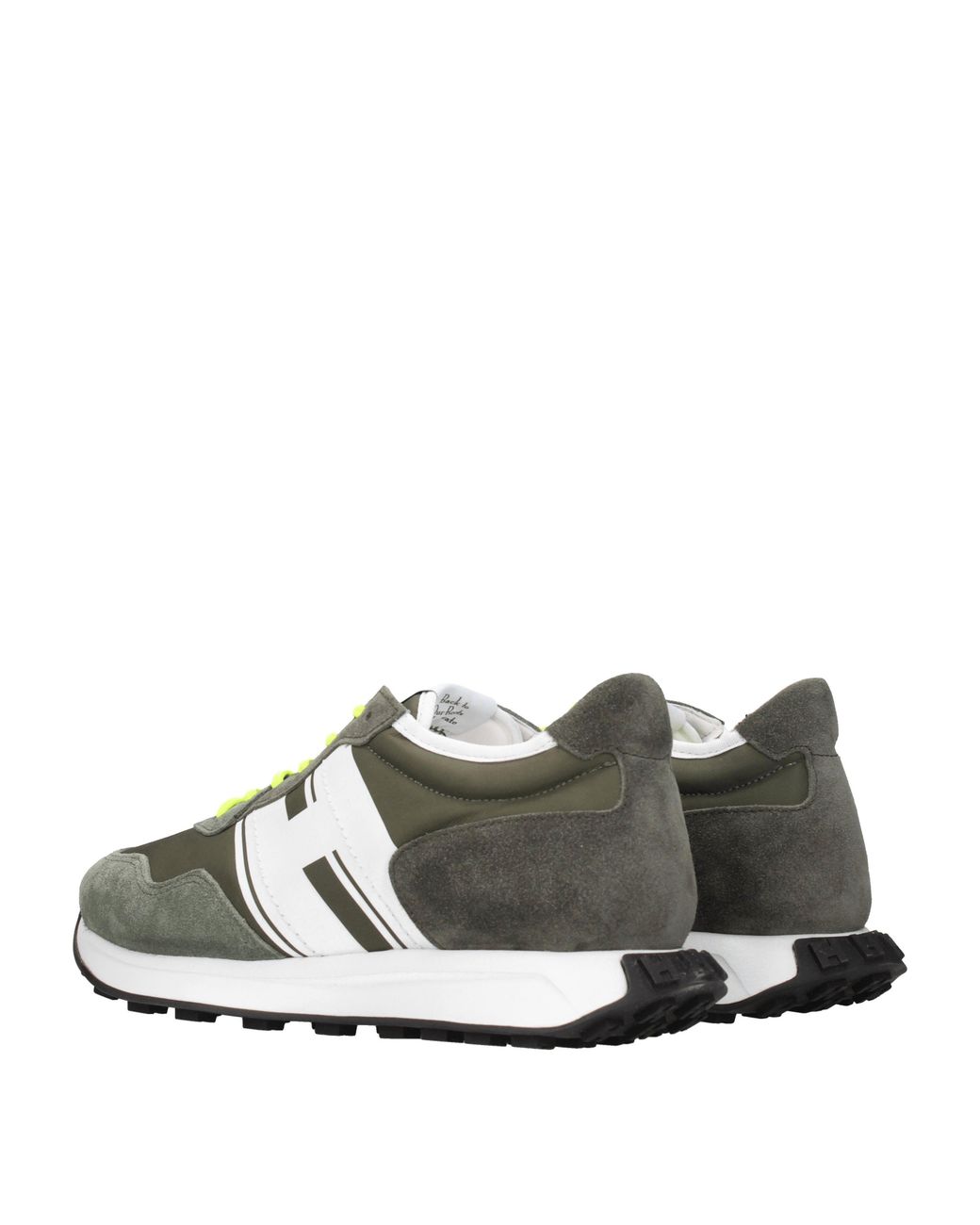 Hogan Green Sneakers H601 Memory Foam Uomo Tessuto Verde/Bianco for men