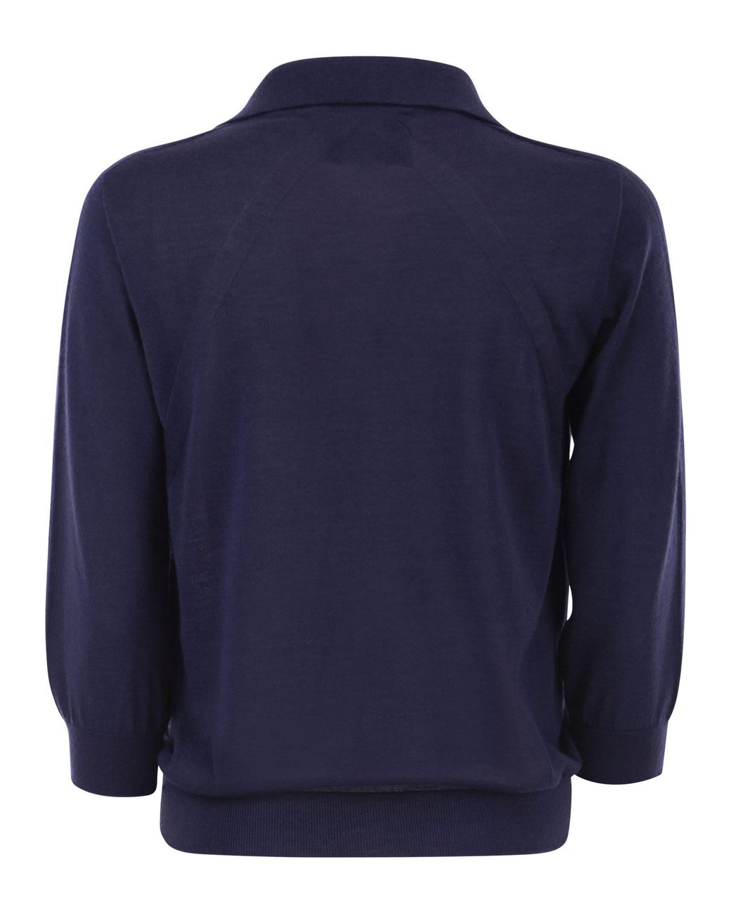 Vanisé Blue Cashmere And Silk Knitted Polo