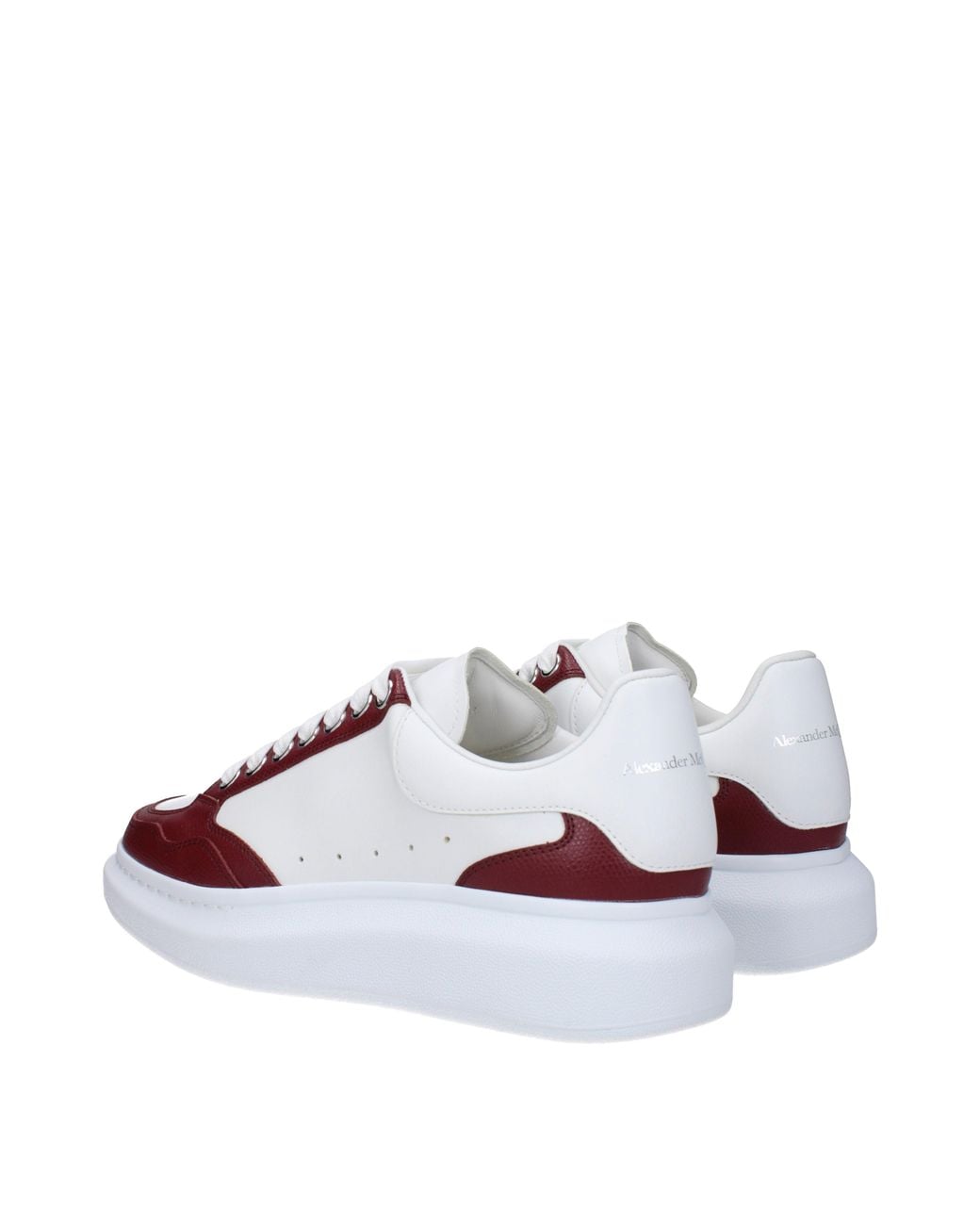 McQueen Multicolor Sneakers Uomo Pelle Bianco/Burgundy for men