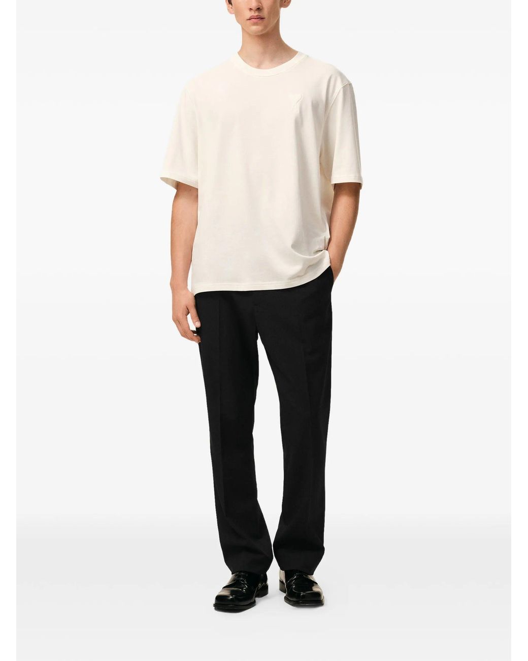 AMI Natural Elasticated Waist Trousers