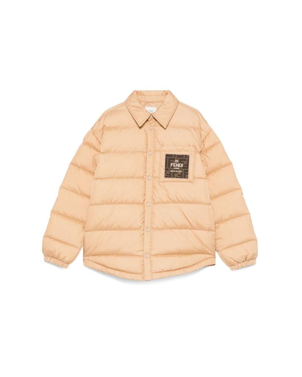 Fendi Natural New Nylon Down Jacket