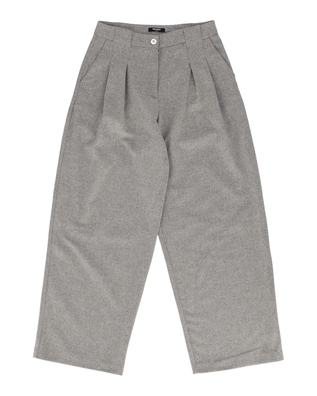 Balmain Gray Suit Trousers