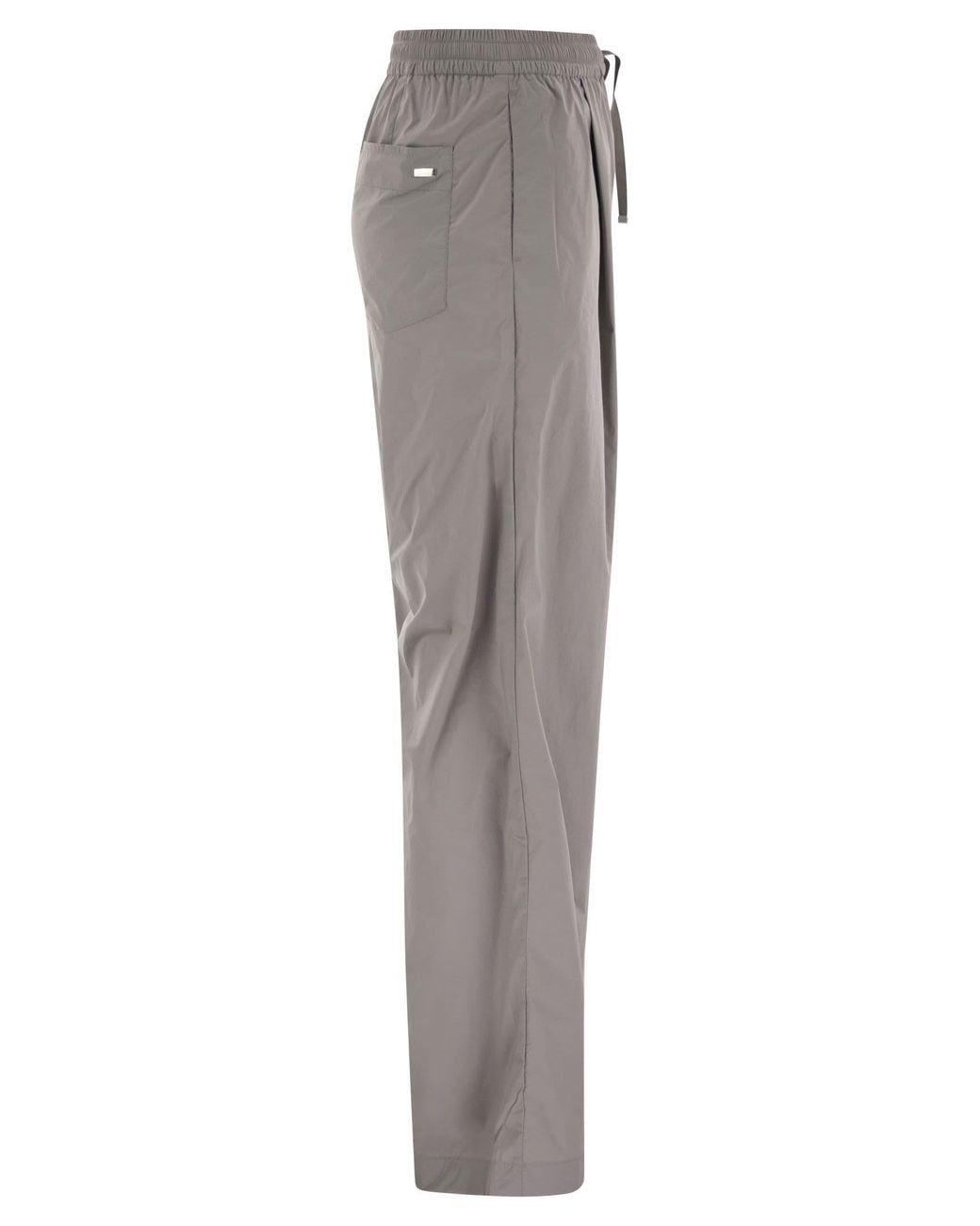 Herno Gray Stretch Nylon Trousers