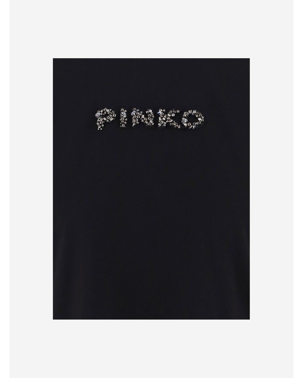 Pinko Blue Long Sleeved Cotton T Shirt With Logo