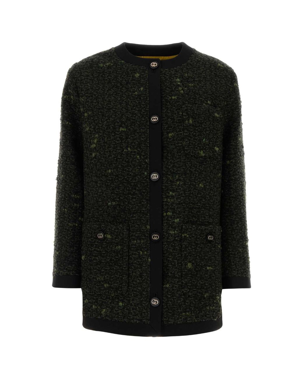 Gucci Black Boucle Overcoat