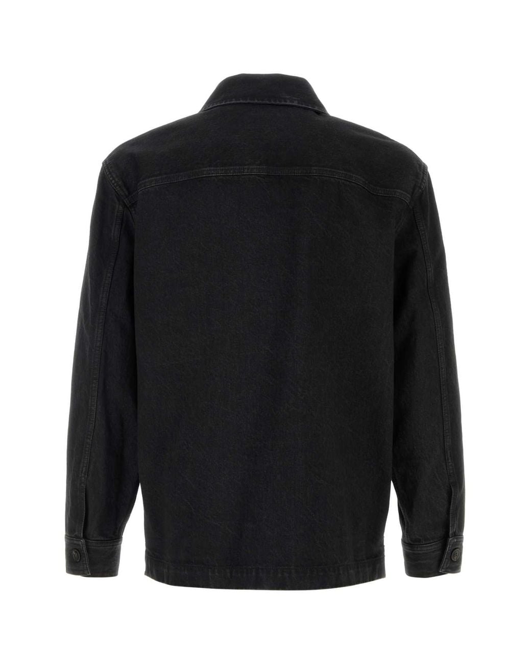 Saint Laurent Black Cotton Denim Overshirt for men