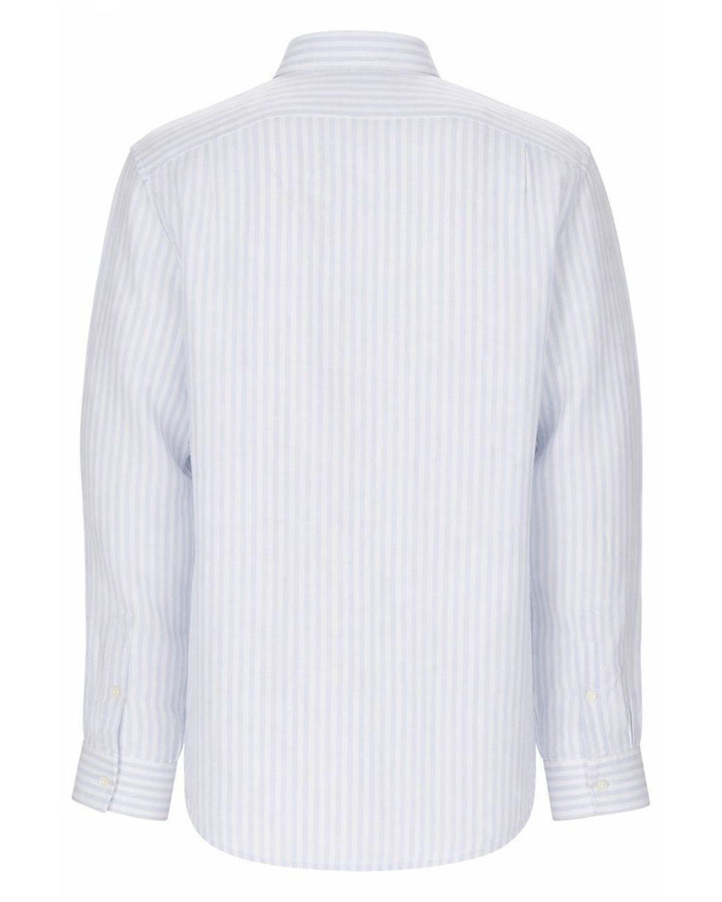 Lacoste White Camicia Con Logo for men