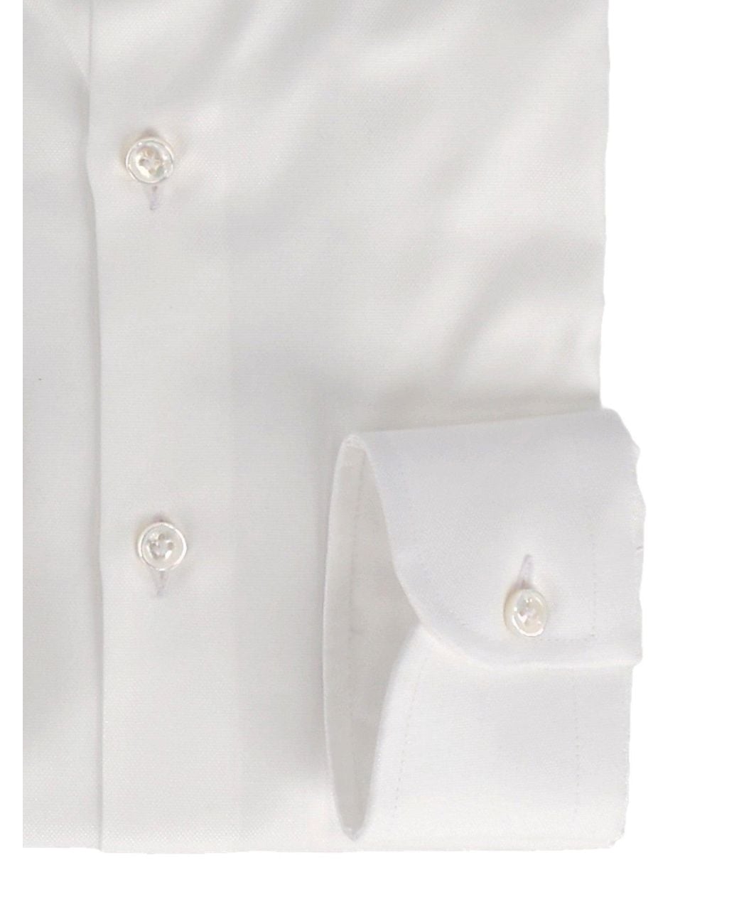 Sonrisa White Crisp Cotton Dress Shirt With Pointed Collar for men