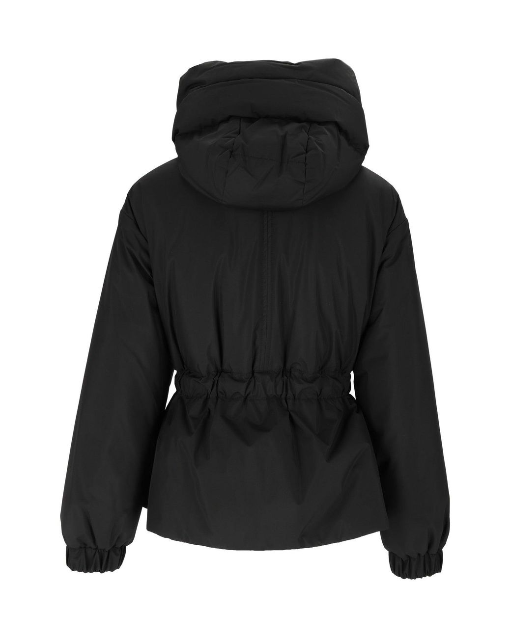 Moorer Black Glarea-Stp Padded High-Collar Belted Jacket